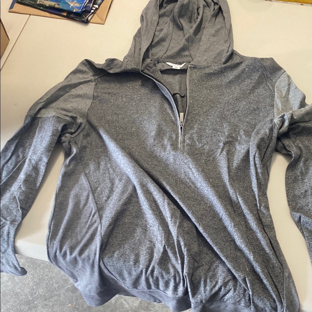 Calvin Klein Heather Gray Hooded Sweatshirt